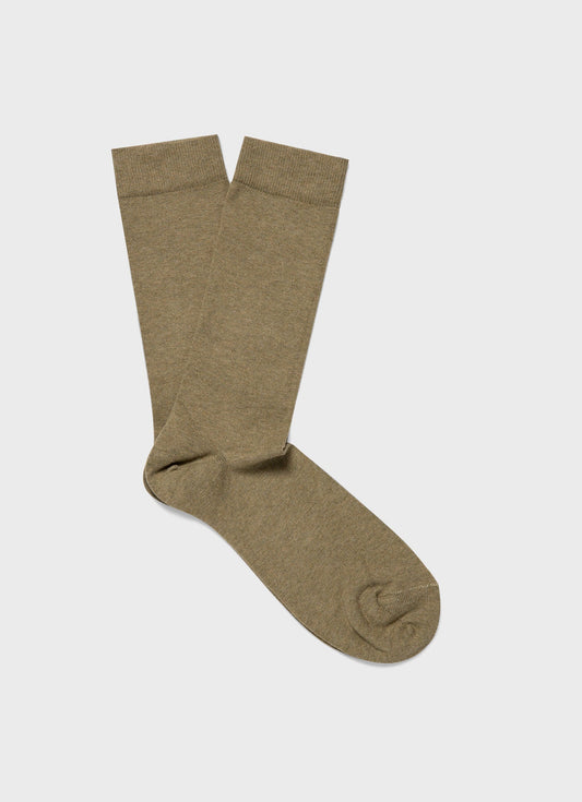 Mens Cotton Socks In Pale Khaki Msoc9160 Gngz