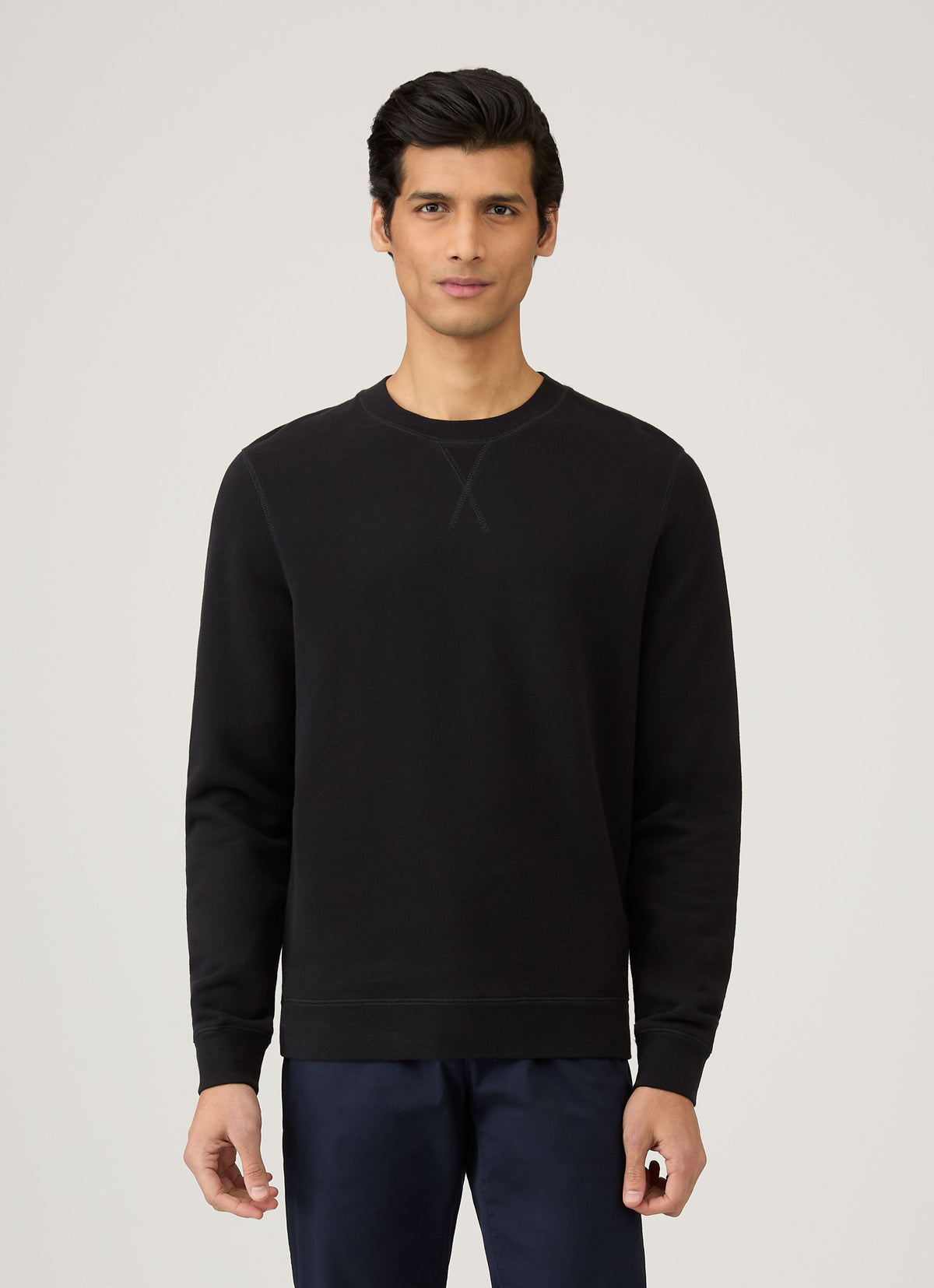Mens Cotton Loopback Sweatshirt Black Mswe1516