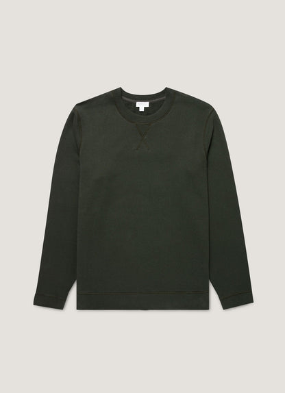 Mens Loopback Sweatshirt In Dark Green Mswe1516 Gnin