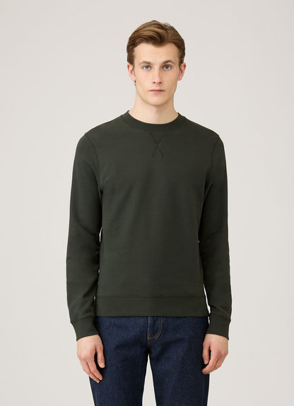Mens Loopback Sweatshirt In Dark Green Mswe1516 Gnin