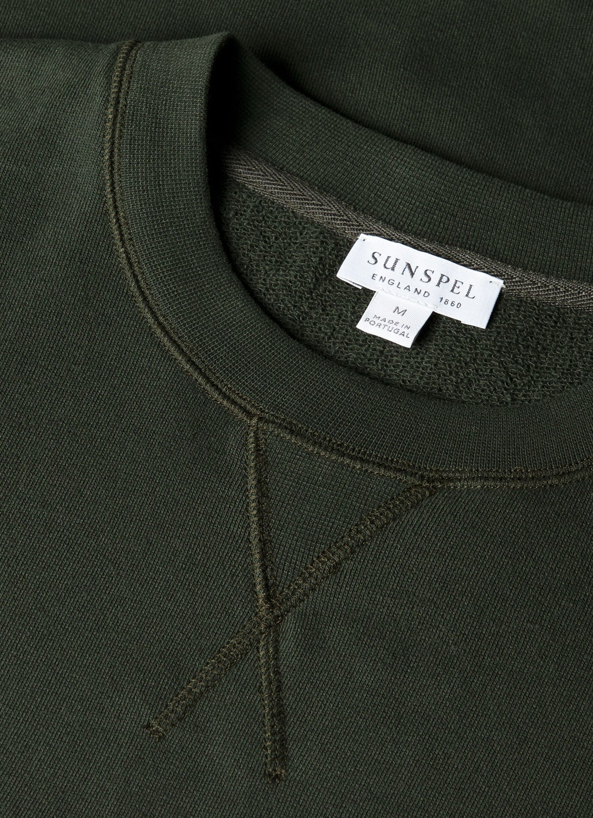 Mens Loopback Sweatshirt In Dark Green Mswe1516 Gnin