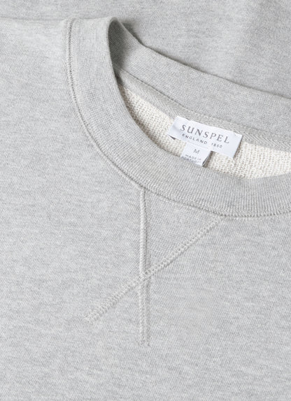 Mens Cotton Loopback Sweatshirt In Grey Melange Mswe1516