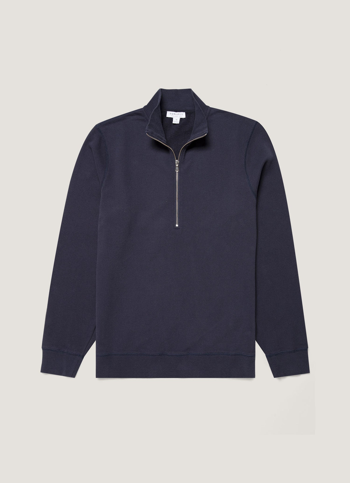 Mens Half Zip Loopback Sweatshirt Navy