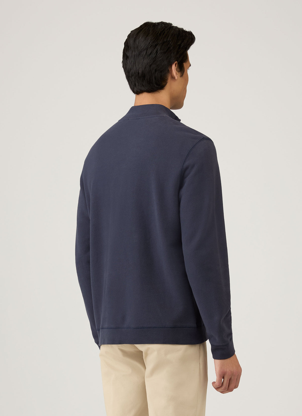 Mens Half Zip Loopback Sweatshirt Navy