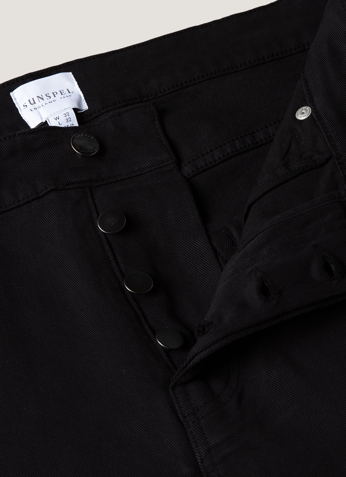 Mens Cotton Twill 5 Pocket Trouser In Black