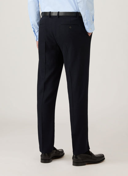 Mens Textured Wool Trouser In Navy Mtrs3116 Buaa