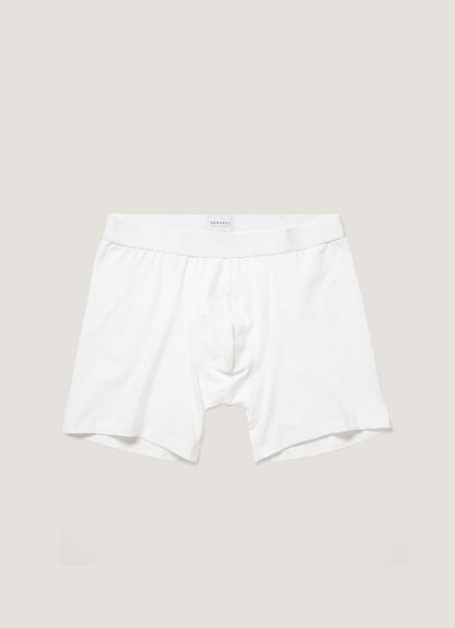 Men's Stretch Cotton Boxer Briefs in White