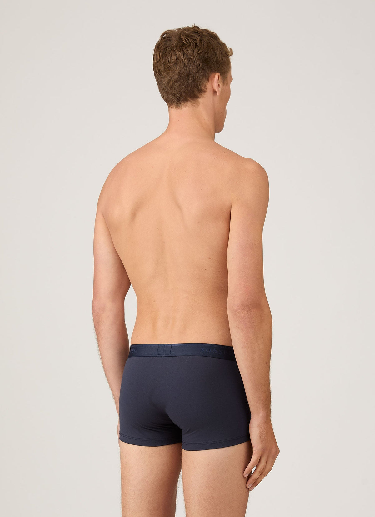 Mens Stretch Cotton Trunks In Navy