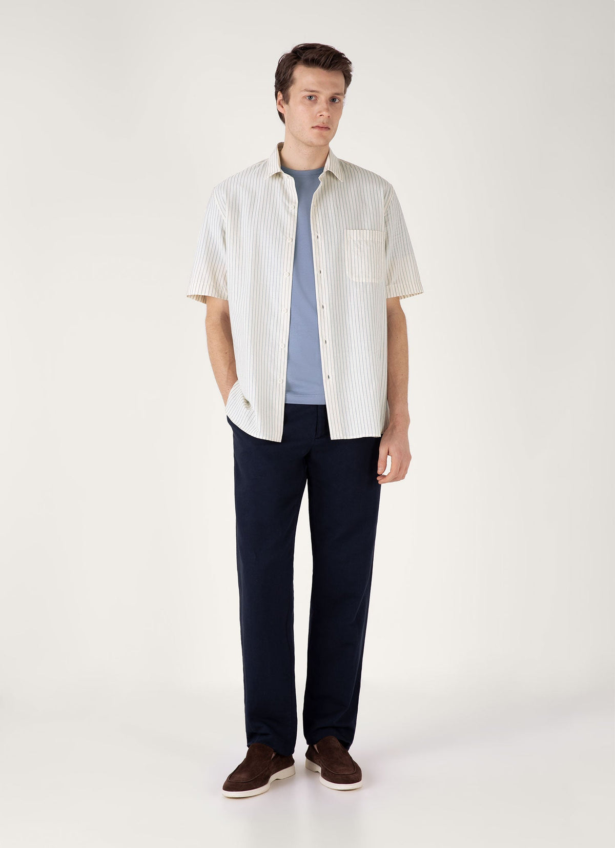 Mens Classic Tshirt In Vintage Blue Mtsh0001 Buwb