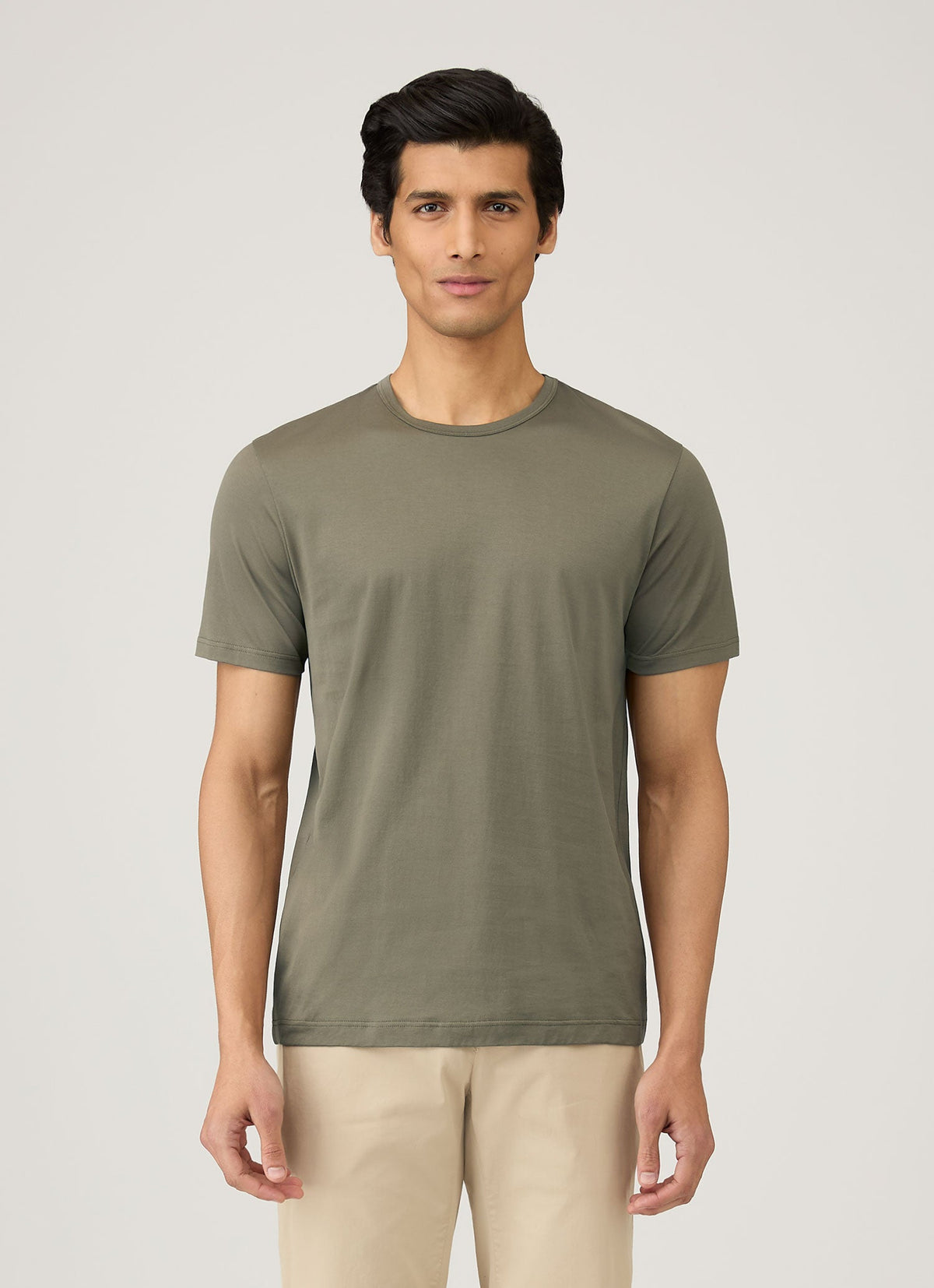 Mens Classic Tshirt In Khaki Mtsh0001 Gngy