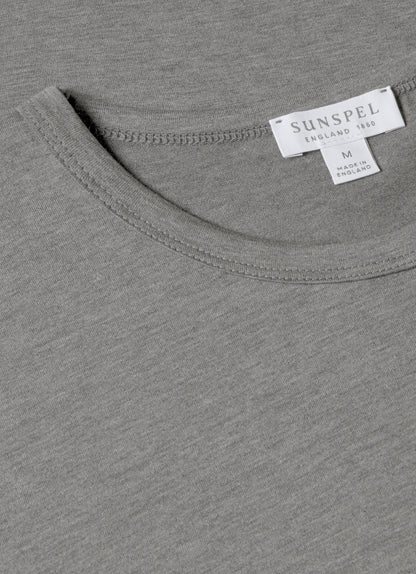 Short Sleeve Crew Neck T Shirt Charcoal Melange
