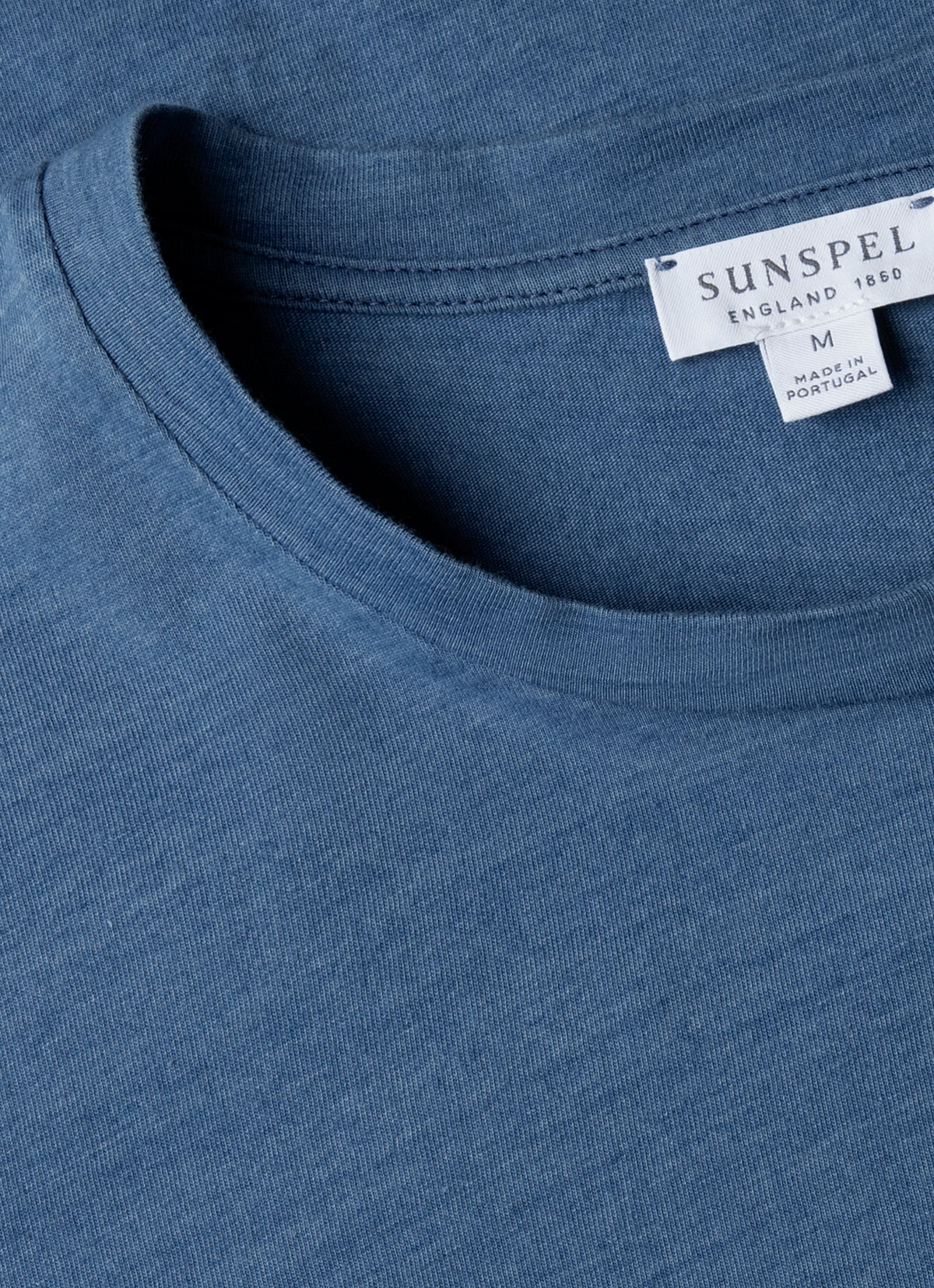 Mens Riviera Midweight Tshirt In Mid Indigo Wash Mtsh0007D Buvz