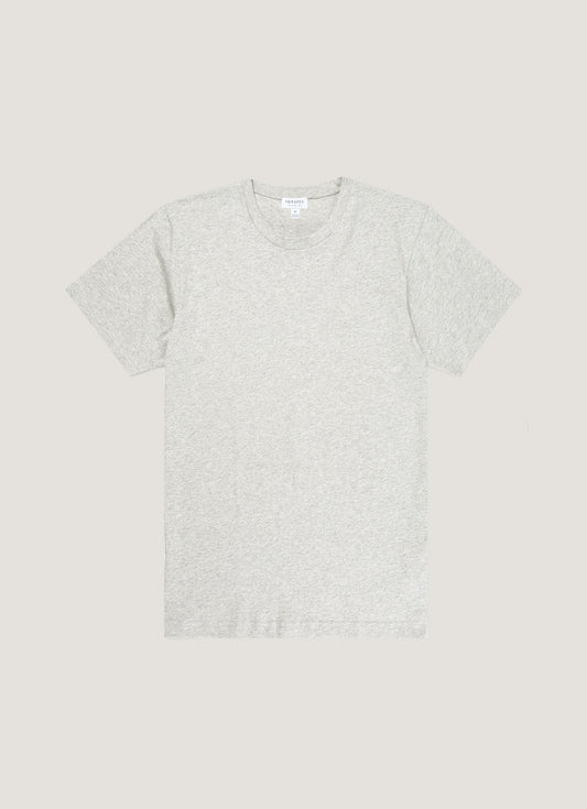 Mens Organic Cotton Tshirt In Grey Melange