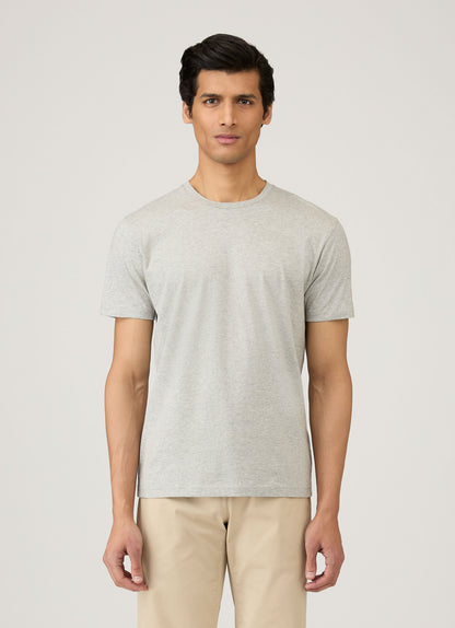 Mens Organic Cotton Tshirt In Grey Melange