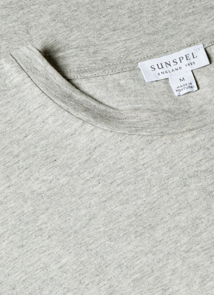 Mens Organic Cotton Tshirt In Grey Melange
