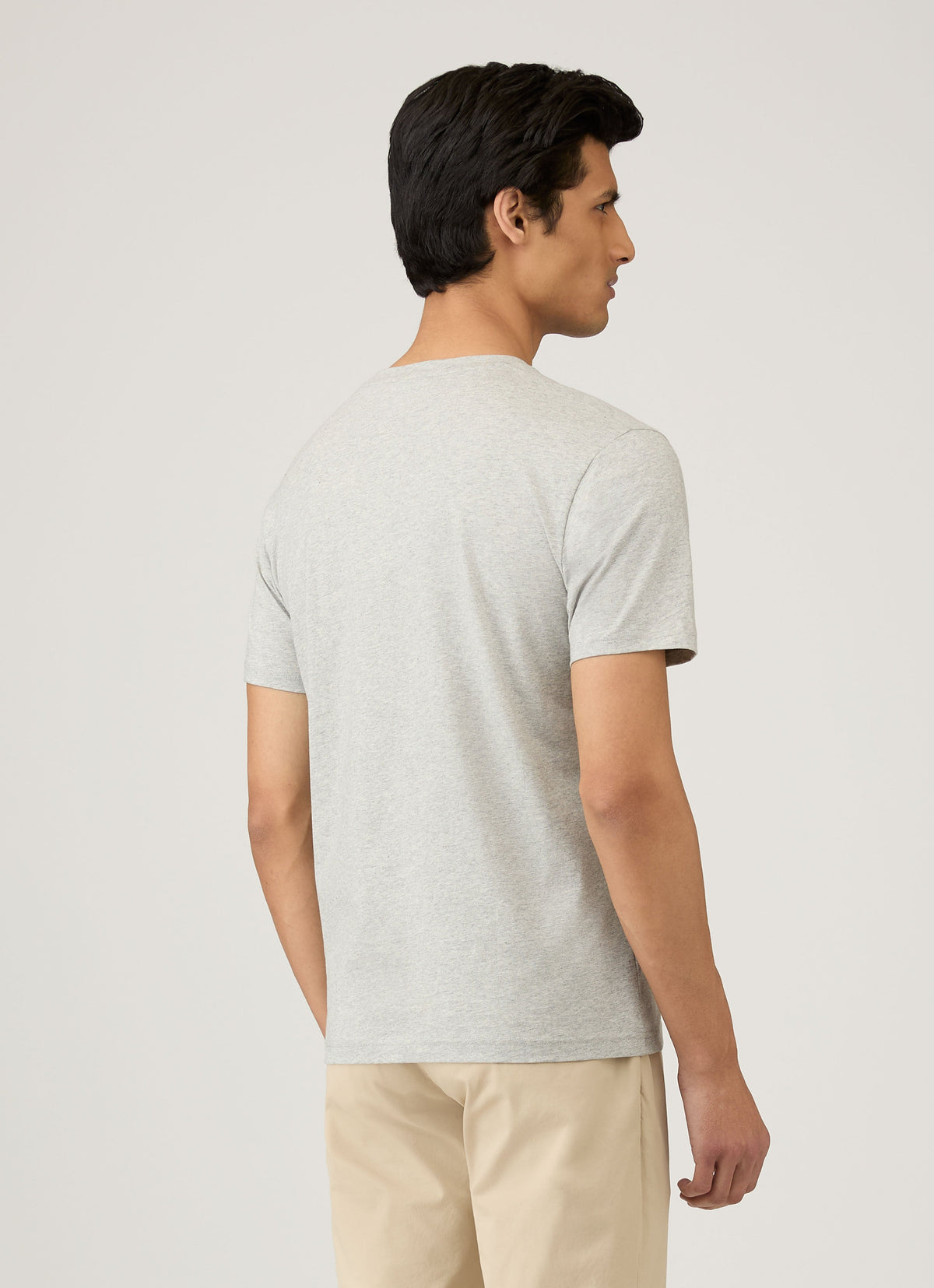 Mens Organic Cotton Tshirt In Grey Melange