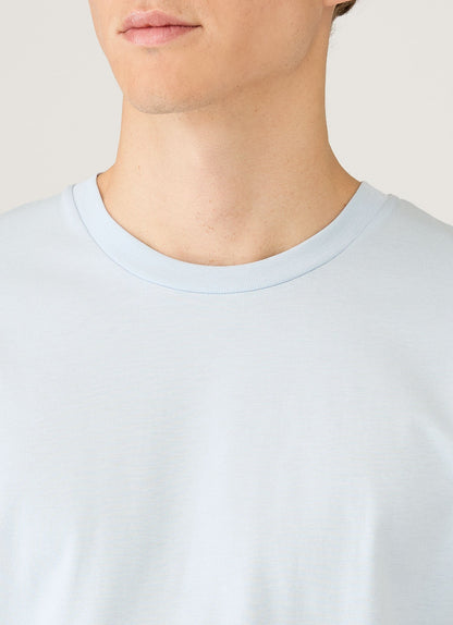 Mens Riviera Midweight Tshirt In Pastel Blue Mtsh0007R Buwr
