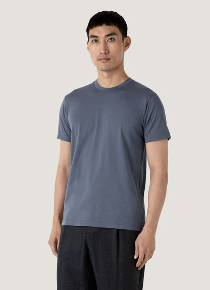 Mens Riviera Midweight Tshirt In Slate Blue Mtsh0007S Buua