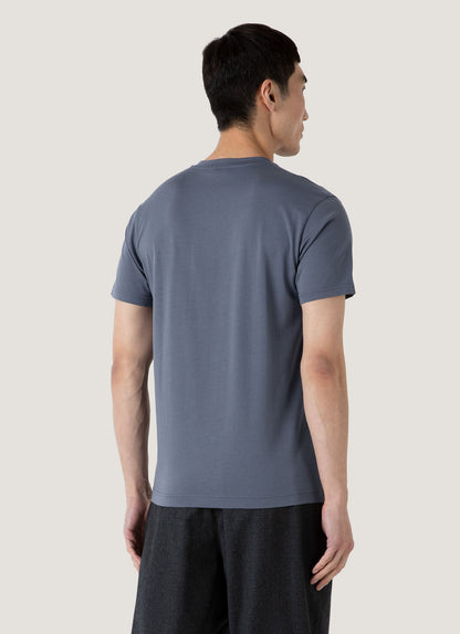 Mens Riviera Midweight Tshirt In Slate Blue Mtsh0007S Buua
