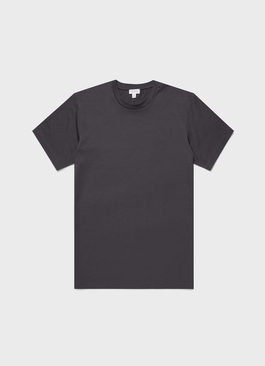 Mens Riviera Midweight Tshirt In Charcoal Mtsh0007S Gyab