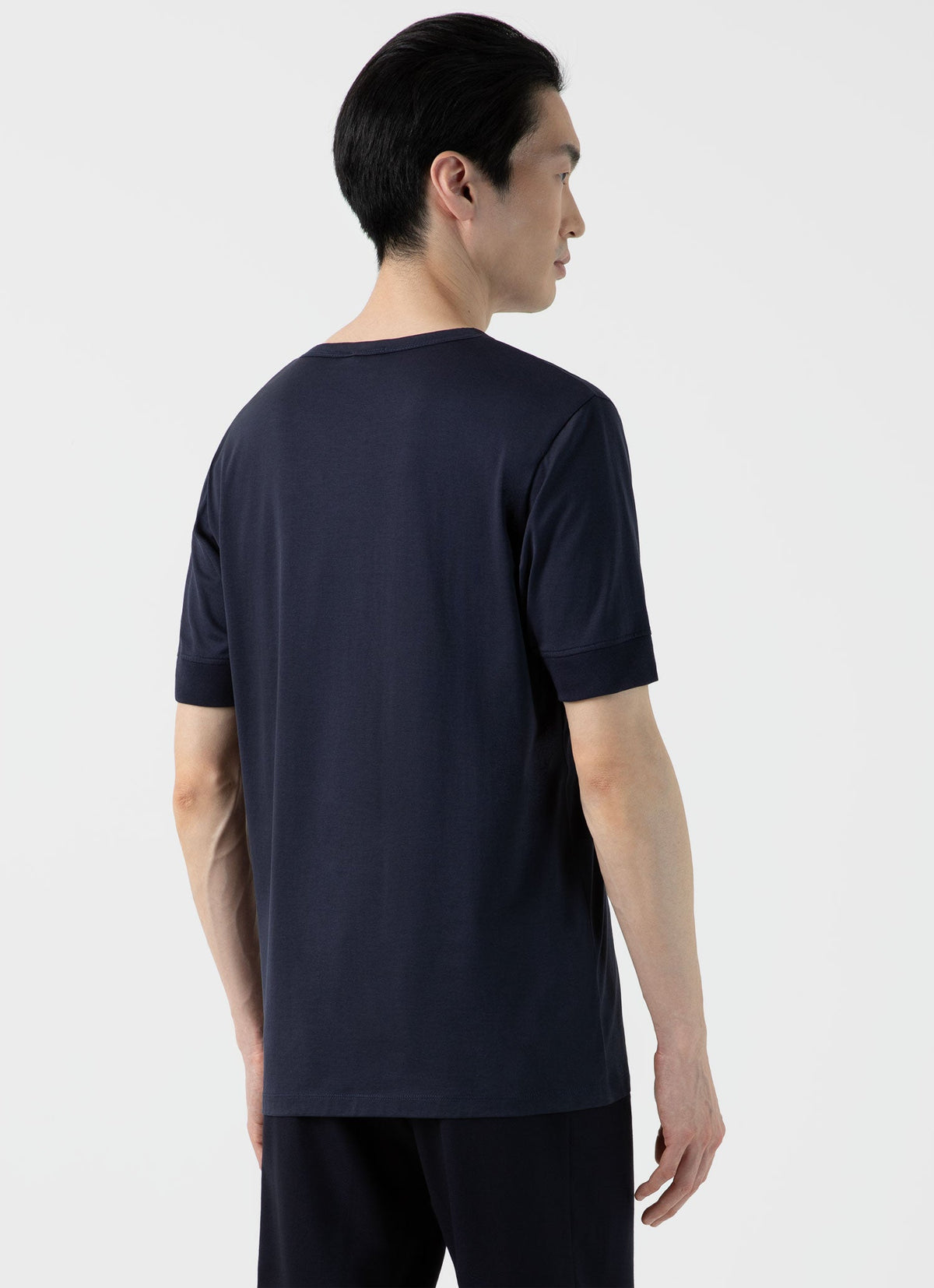 Henley T Shirt In Navy