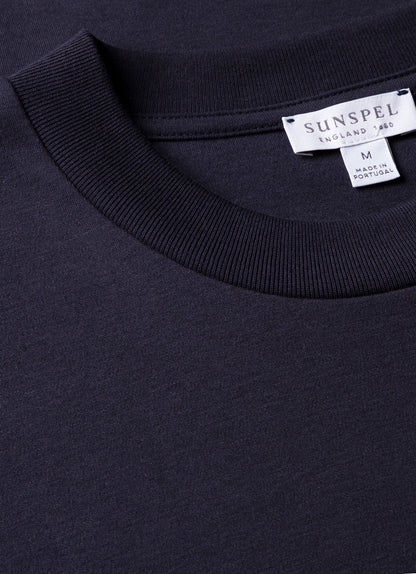 Mens Oversized Heavyweight Tshirt In Navy Mtsh0180 Buaa