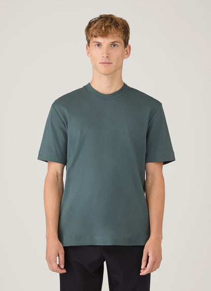 Mens Relaxed Fit Heavyweight Tshirt In Dark Petrol Mtsh0181 Gnit