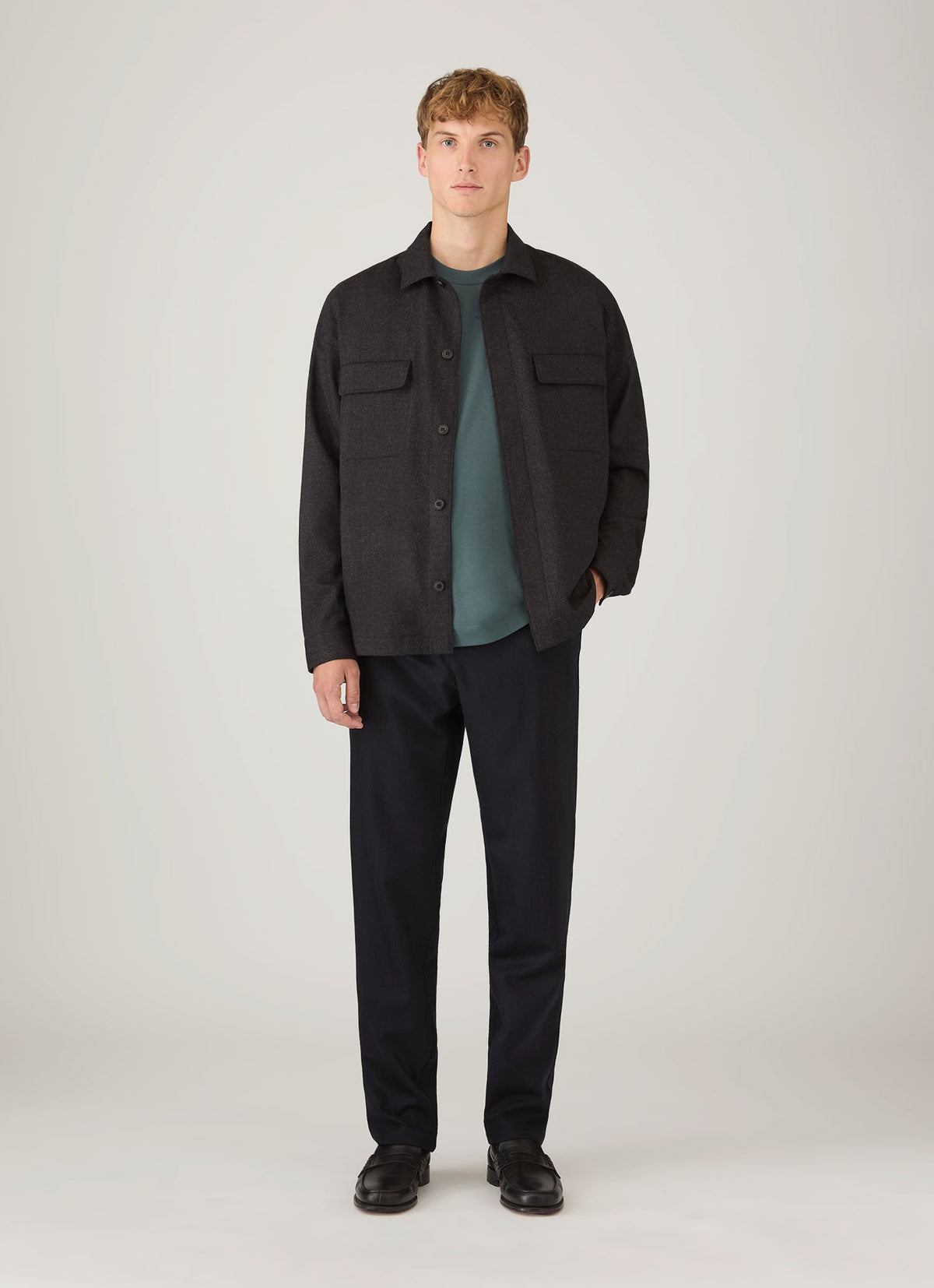 Mens Relaxed Fit Heavyweight Tshirt In Dark Petrol Mtsh0181 Gnit