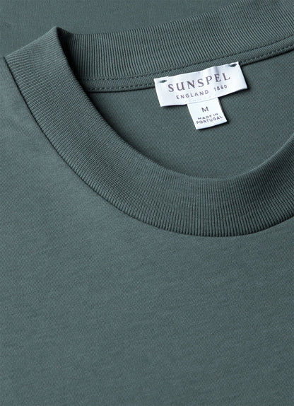 Mens Relaxed Fit Heavyweight Tshirt In Dark Petrol Mtsh0181 Gnit