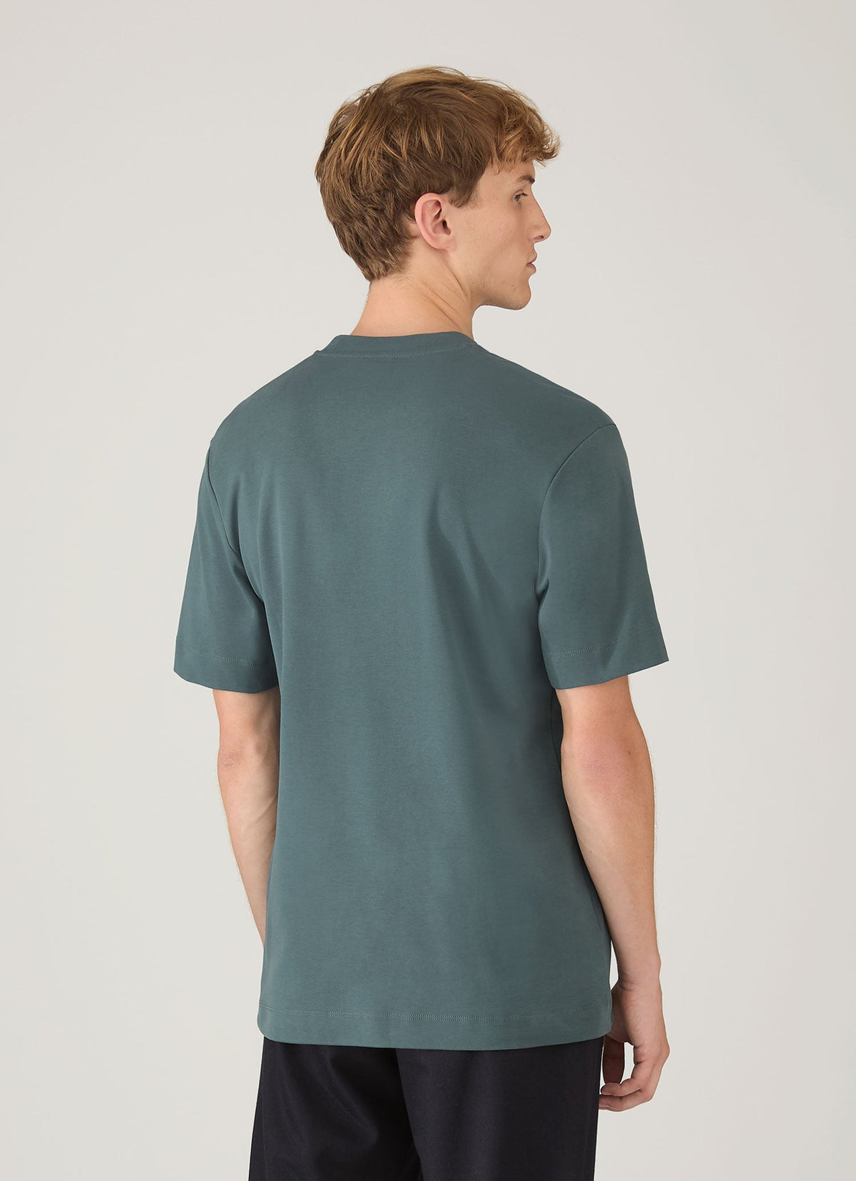 Mens Relaxed Fit Heavyweight Tshirt In Dark Petrol Mtsh0181 Gnit
