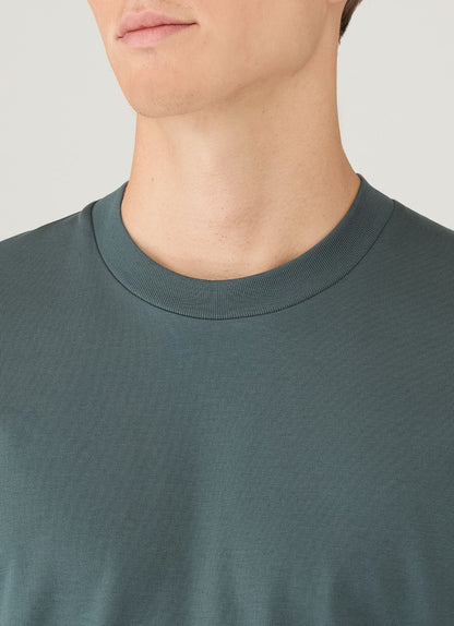 Mens Relaxed Fit Heavyweight Tshirt In Dark Petrol Mtsh0181 Gnit