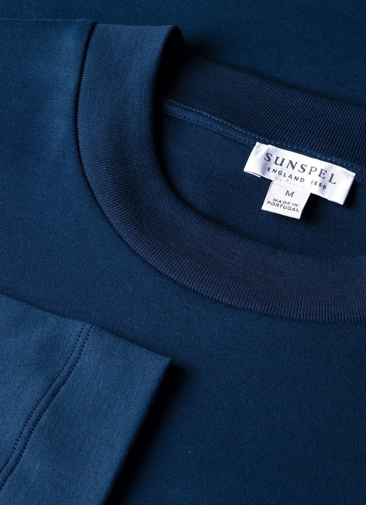 Mens Long Sleeve Heavyweight Tshirt In Naval Blue Mtsh0182 Buvm