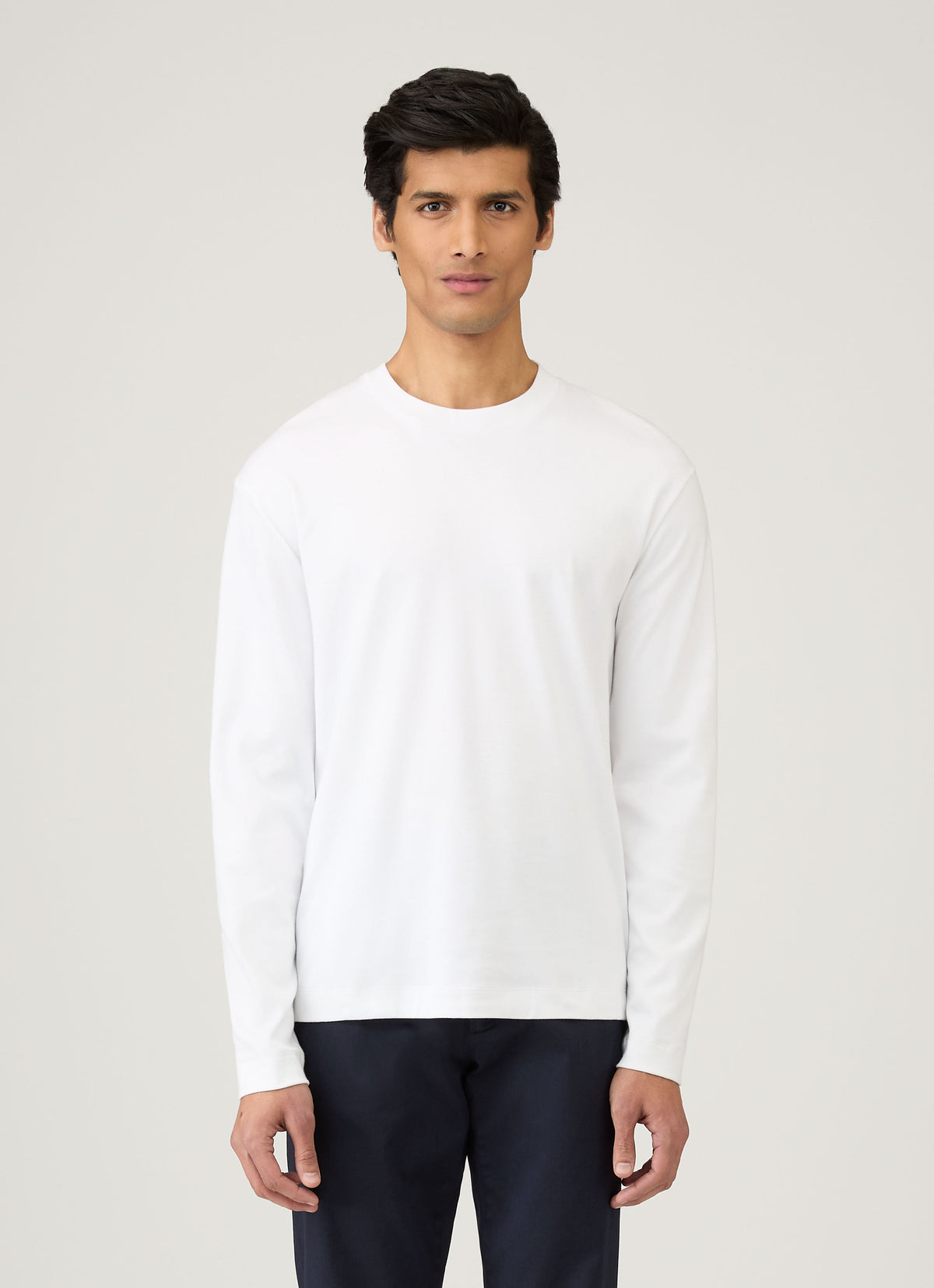 Mens Long Sleeve Heavyweight Tshirt In White Mtsh0182 Whaa