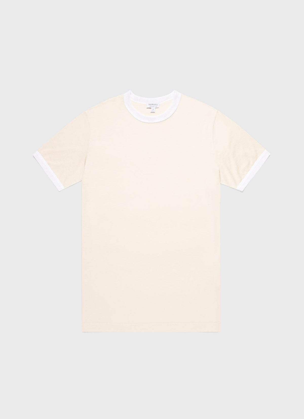 Mens Classic Ringer Tshirt In White Mpmtsh0186 Whaa