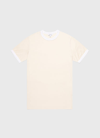 Mens Classic Ringer Tshirt In White Mpmtsh0186 Whaa