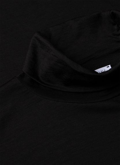 Mens Ultrafine Merino Roll Neck In Black Mtsh0198 Bkaa