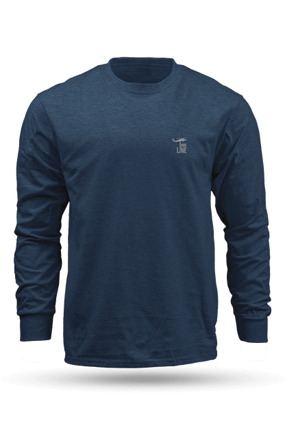 Small Dropline Logo - Heathered Long Sleeve
