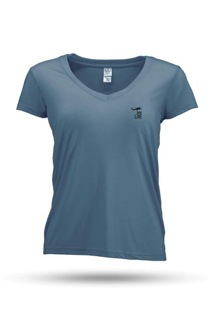 Small Dropline Logo - Women's Slouchy V-Neck