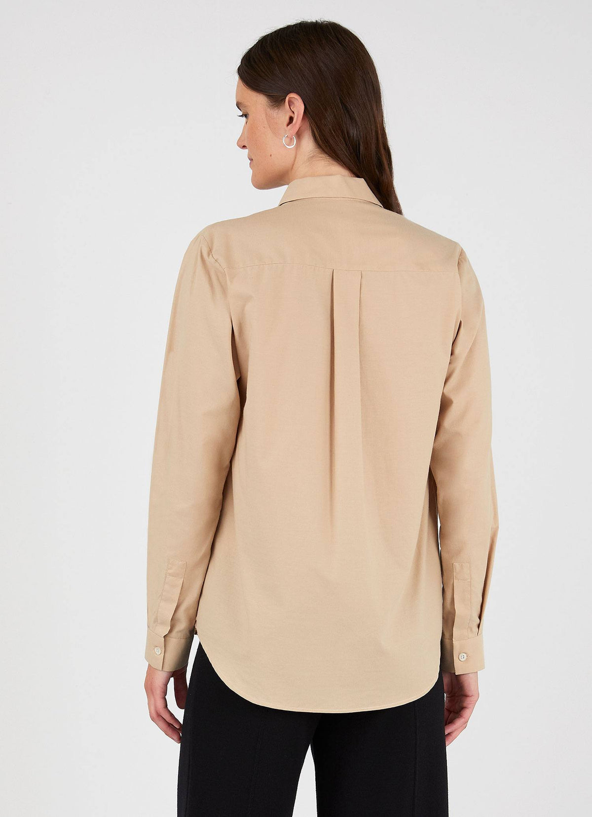 Womens Cotton Shirt In Stone
