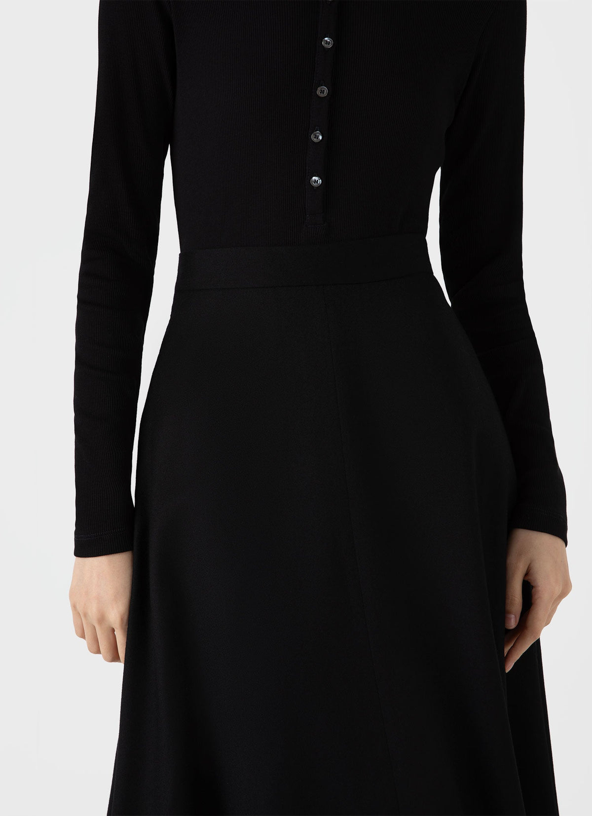 Womens A Line Skirt In Black Wskt6539 Bkaa
