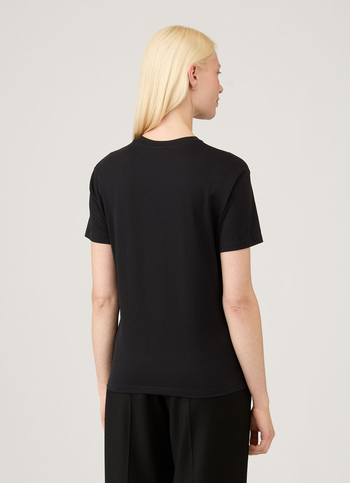 Womens Boy Fit Tshirt In Black Wtsh0178 Bkaa